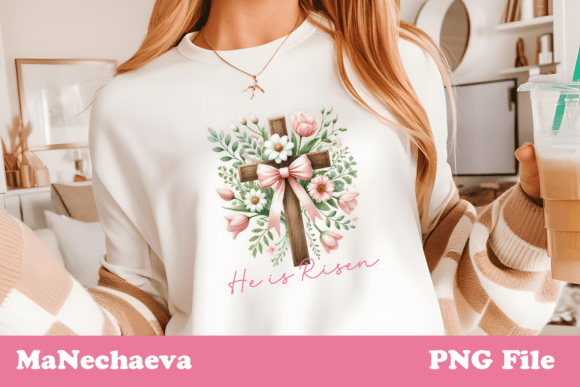 Download Coquette He is Risen Cross Sublimation - Premium Bundle