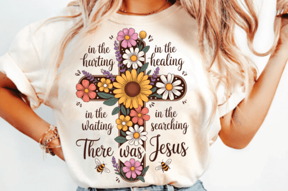 Download Floral Cross Jesus Christian Art PNG Des - Premium Resources